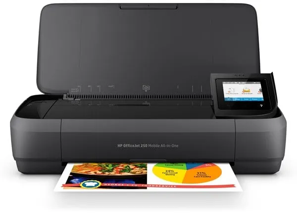 HP Officejet 250 移动多功能一体式喷墨打印机 - 彩色 - 墨水