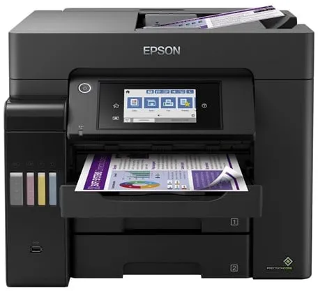 Epson EcoTank ET-5850 一体式多功能喷墨打印机,带传真 - 彩色 - 墨水