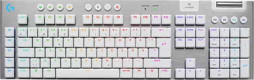 Logitech G915 X LIGHTSPEED - 触觉 - 100% - 游戏键盘 - 北欧 - 白色