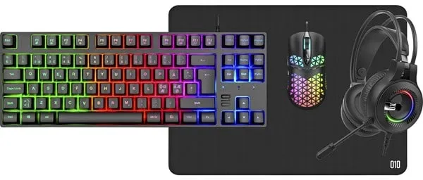 XCROW 4-IN-1 GEARPACK - 游戏键盘 - 北欧版 - 黑色
