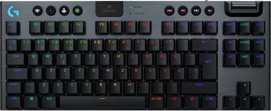 Logitech G915 X LIGHTSPEED TKL - 线性 - 80% (TKL) - 游戏键盘 - 无数字键盘 - 北欧 - 黑色